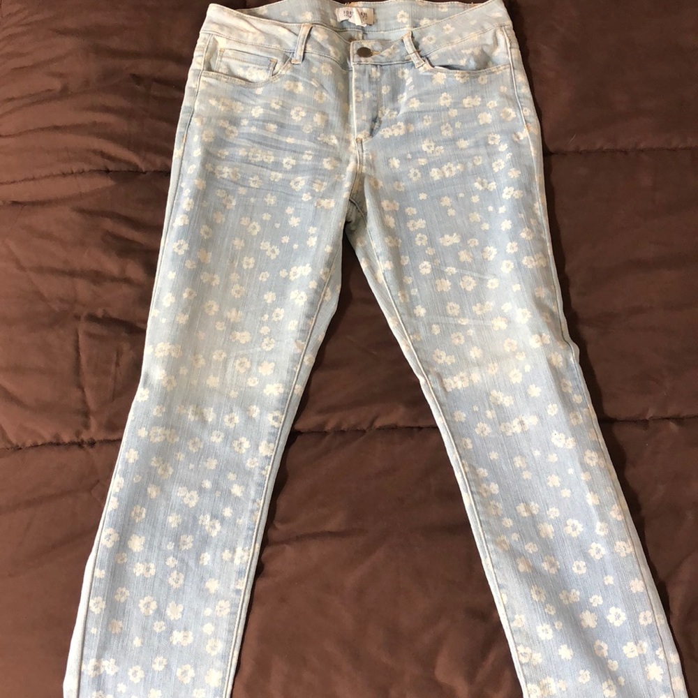 Floral jeans